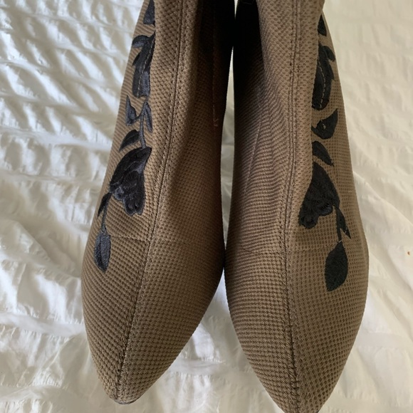 Qupid Parma Khaki stretch high heel boots size 9 - Picture 12 of 15